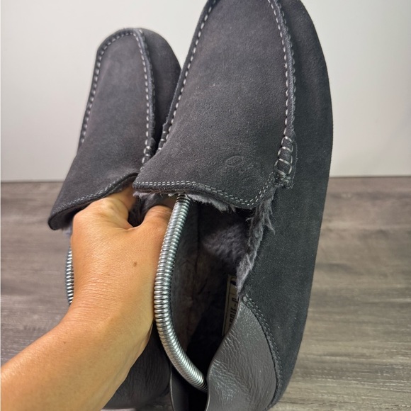 Johnnie-O Sofa Loafer w/faux shearling Grey Mens size 12M EUC - Picture 7 of 10